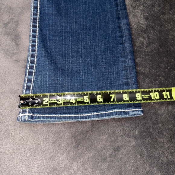 True Religion Size 30 Disco Becky Big T Dark Wash Low Rise Bootcut Jeans - Picture 5 of 12